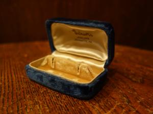 blue velvet jewelry display case