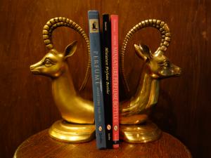 Italian brass deer bookends