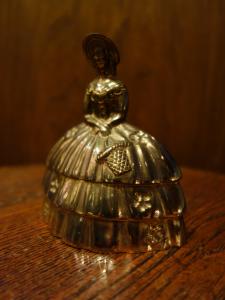 Italian brass LADY hand bell 