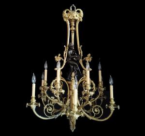 French gilt bronze chandelier 12灯