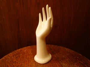 Italian white hand ring holder