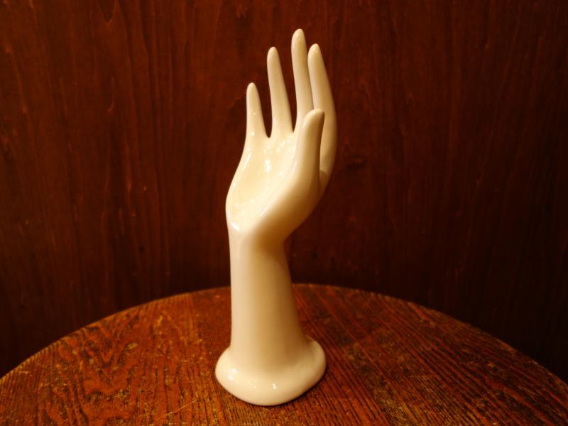 Italian white hand ring holder