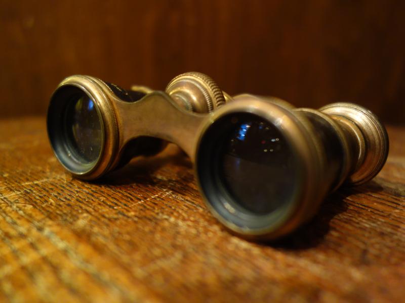 English brass & leather binocle