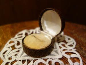 English brown ring display case