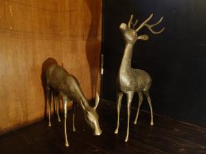 Italian brass deer SET