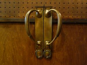 brass door handle PAIR