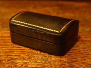 black leather jewelry case