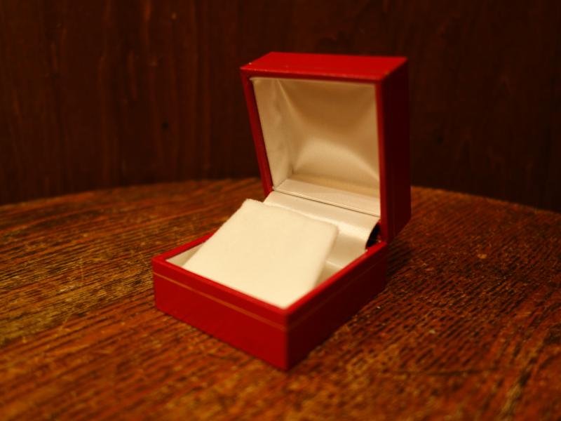 Italian red jewelry display case