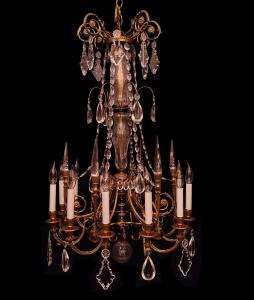 French Brass Fruets Chandelier 12灯
