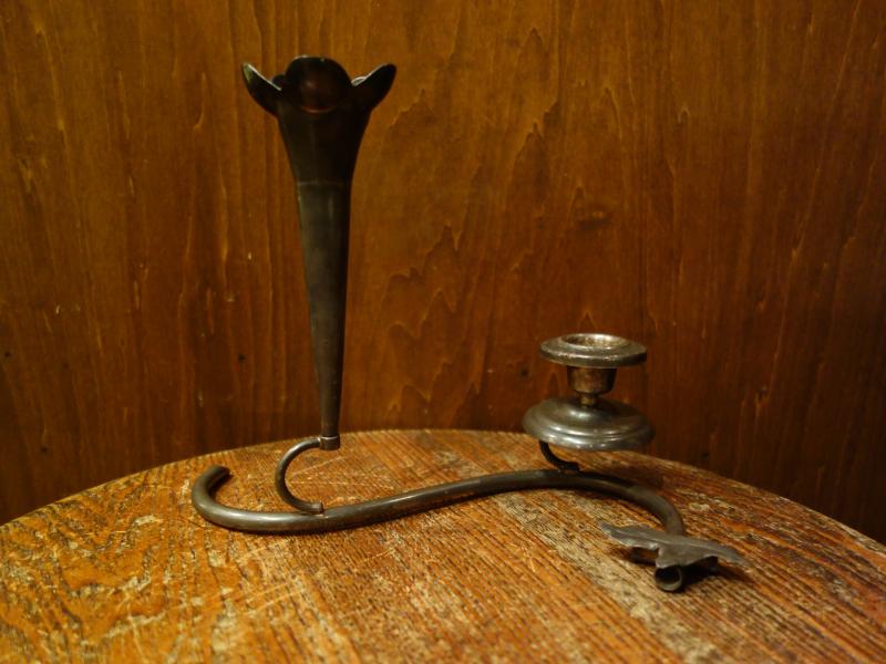 English silver candle holder 2