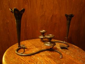 English silver candle holder 2