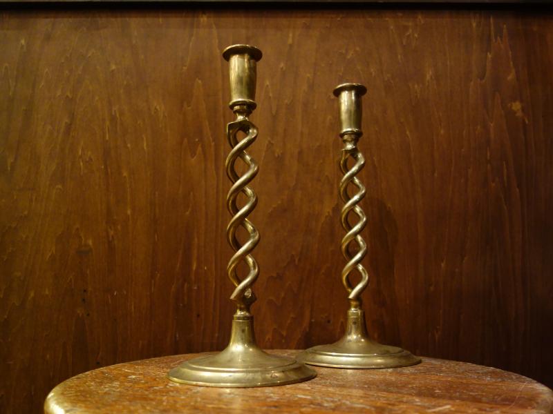 真鍮製螺旋燭台ペア LCM 7733(2)