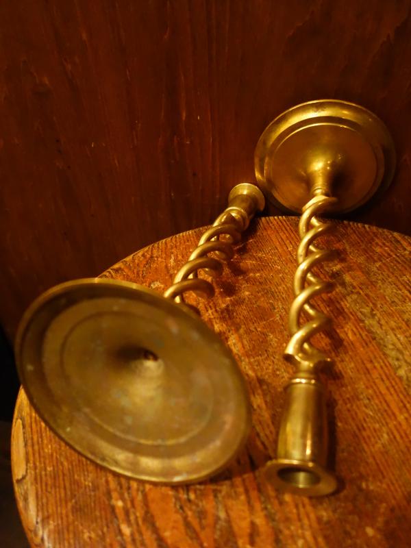 真鍮製螺旋燭台ペア LCM 7733(7)