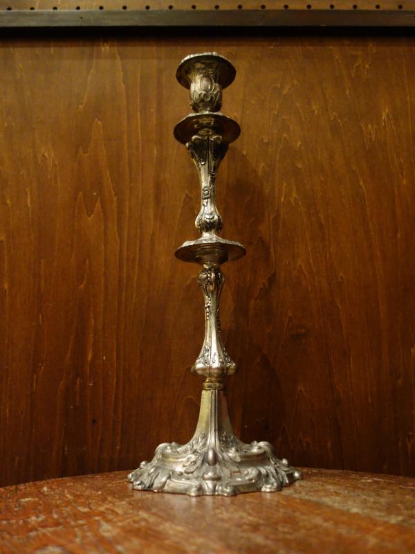 レトロシルバー系燭台　ビンテージキャンドルスタンド　キャンドルホルダー　LCM 7735（5）