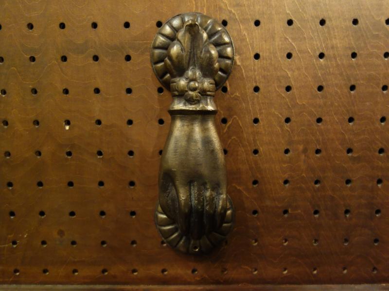 Italian brass hand door knocker