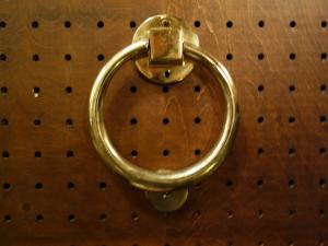 Italian brass ring door knocker