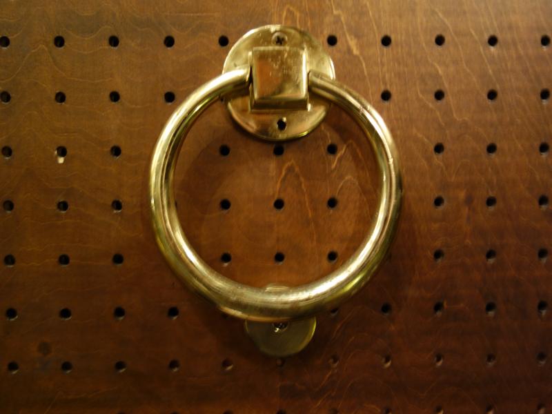 Italian brass ring door knocker