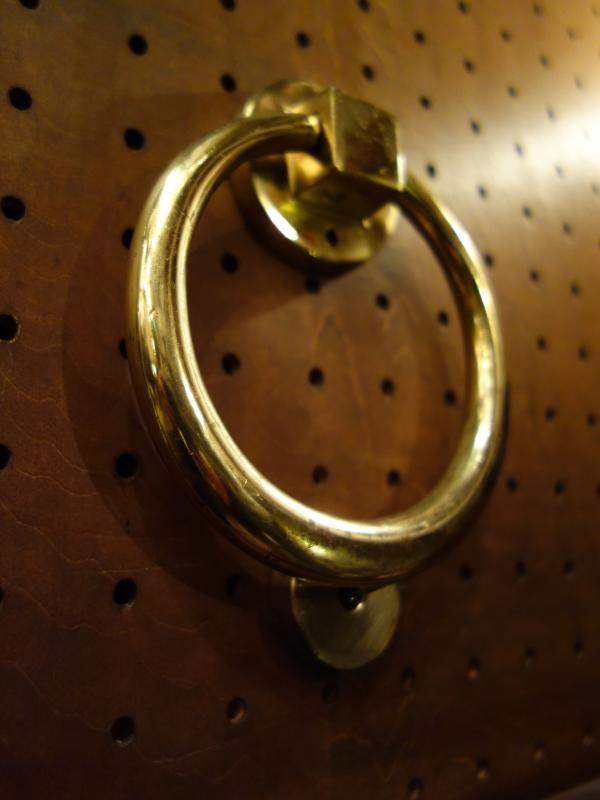 真鍮製ゴールドドアノッカー リング型 LCM 7762(4)