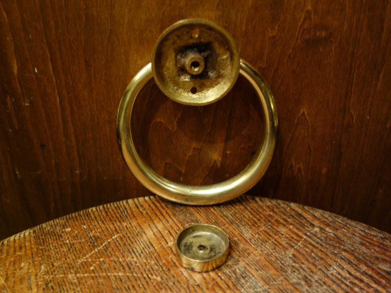 真鍮製ゴールドドアノッカー リング型 LCM 7762(5)