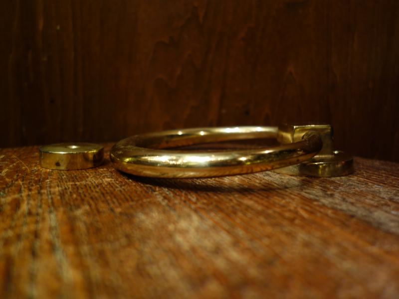 真鍮製ゴールドドアノッカー リング型 LCM 7762(6)