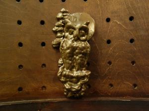 Italian brass owl door knocker