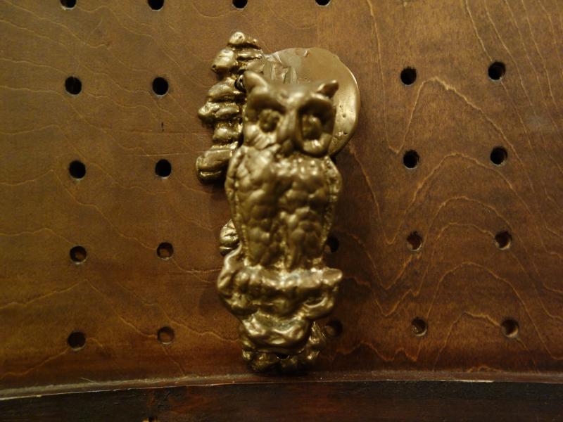 Italian brass owl door knocker