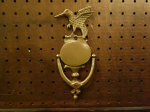 Italian brass bird door knocker