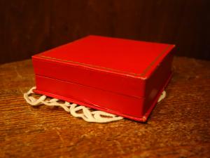 English red jewelry display case