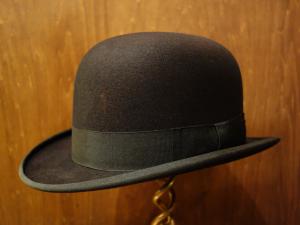 black bowler hat