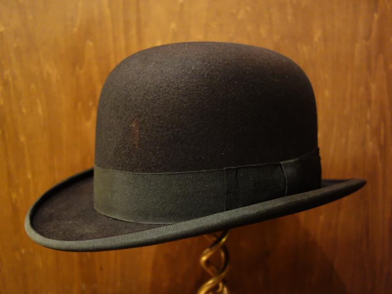 black bowler hat