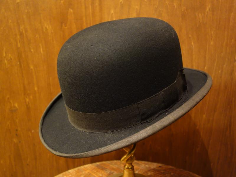 black bowler hat