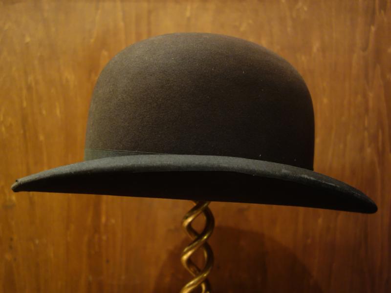 black bowler hat