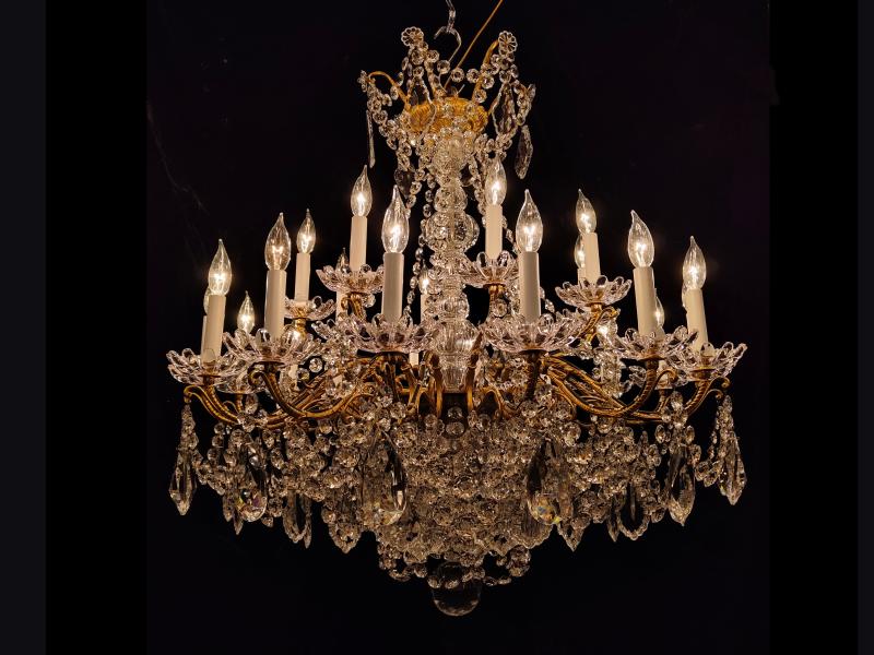 French Gilt Bronze Chandelier 24灯