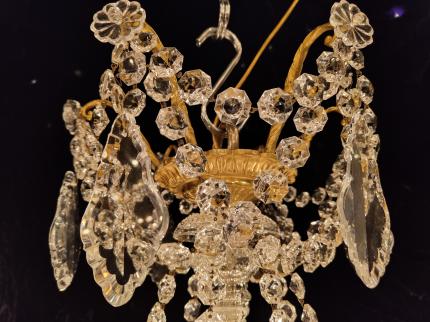 フランス　シャンデリア　大型　クリスタルガラス　レア　BFM 0146（C2）