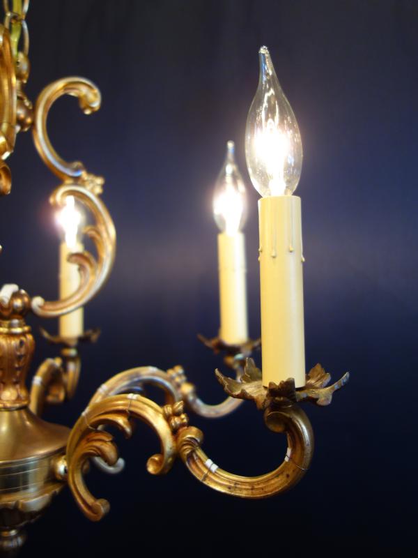 フランス製真鍮シャンデリア　ケージ型　LCH 1252（3）