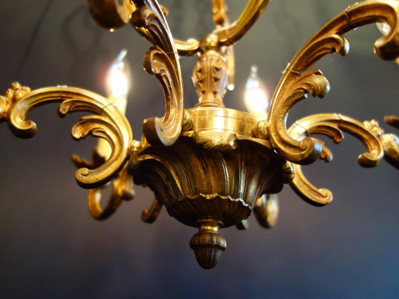 フランス製真鍮シャンデリア　ケージ型　LCH 1252（4）