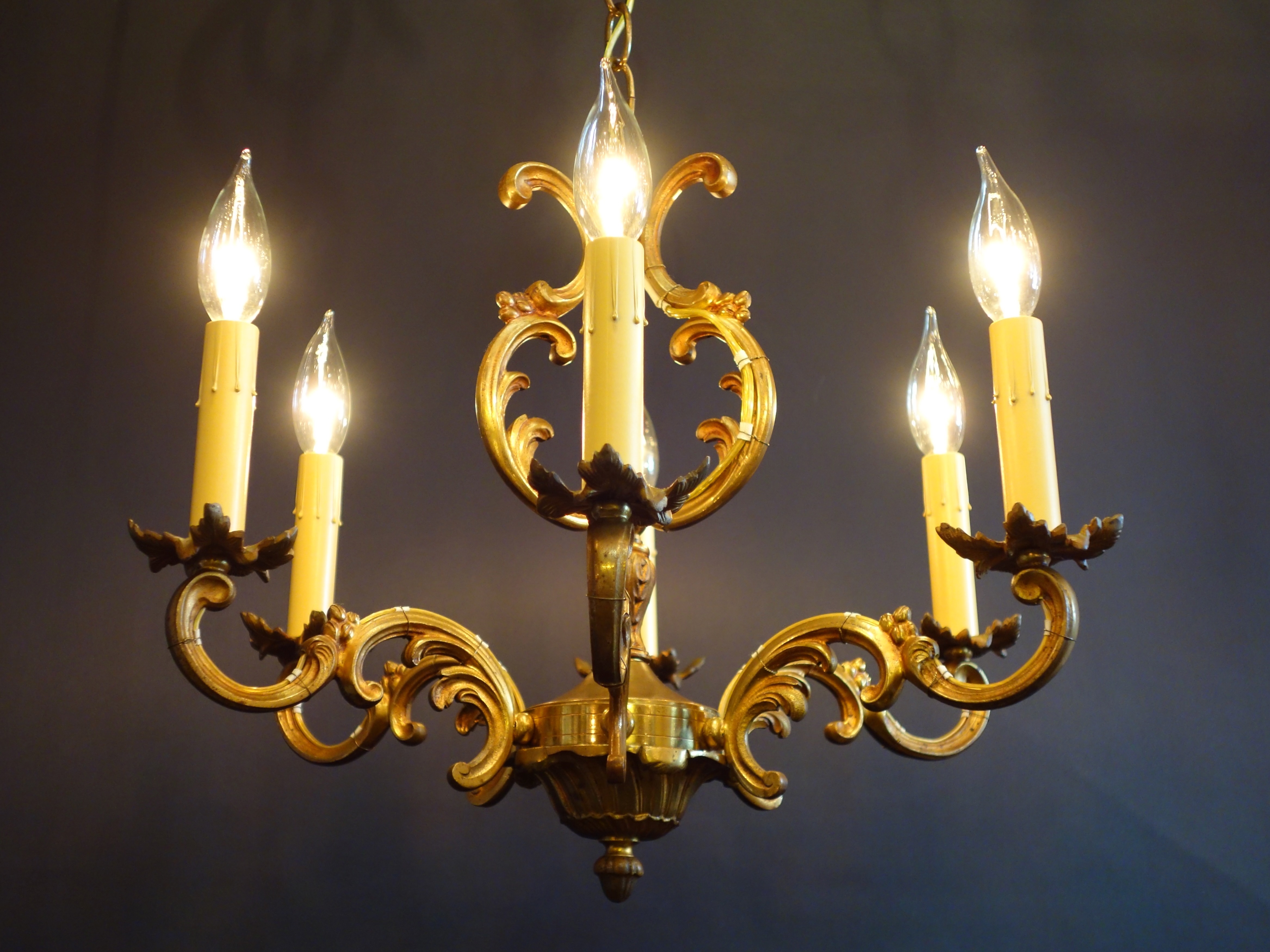 フランス製真鍮シャンデリア　ケージ型　LCH 1252（7）