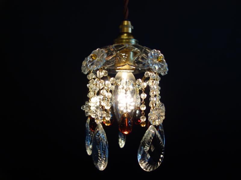 Czechoslovak crystal pendant lamp 1灯