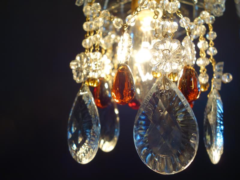 小型ガラス系ペンダント　プチシャンデリア　LCH 1254（3）