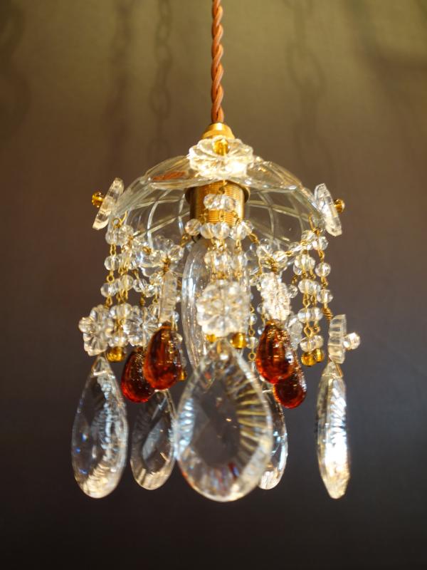 小型ガラス系ペンダント　プチシャンデリア　LCH 1254（7）