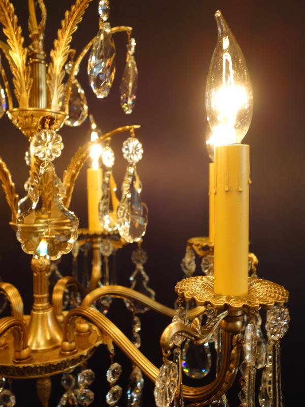 クリスタル付きフレンチ真鍮シャンデリア　LCH 1259（5）