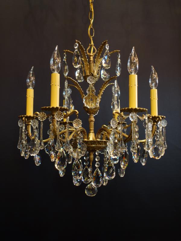 クリスタル付きフレンチ真鍮シャンデリア　LCH 1259（6）