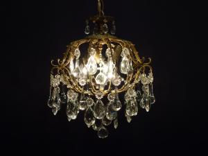 Spanish brass cage chandelier 3灯