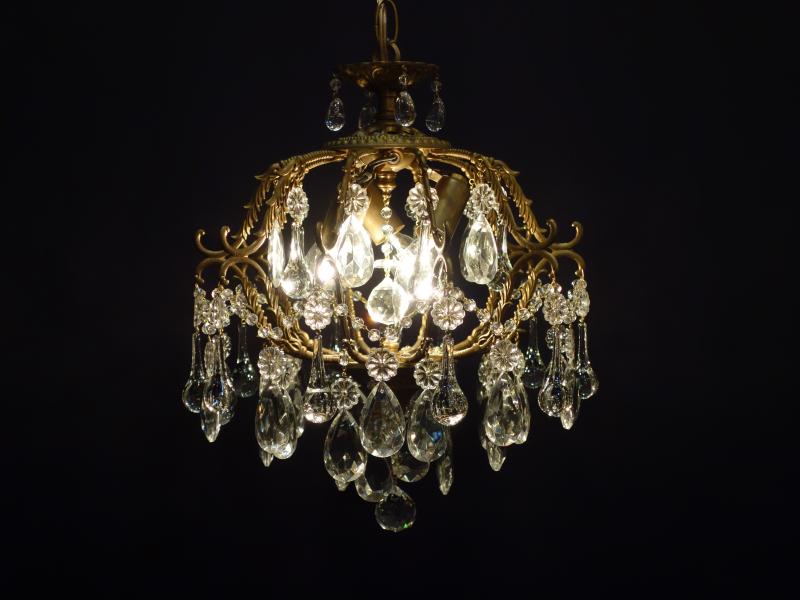 Spanish brass cage chandelier 3灯
