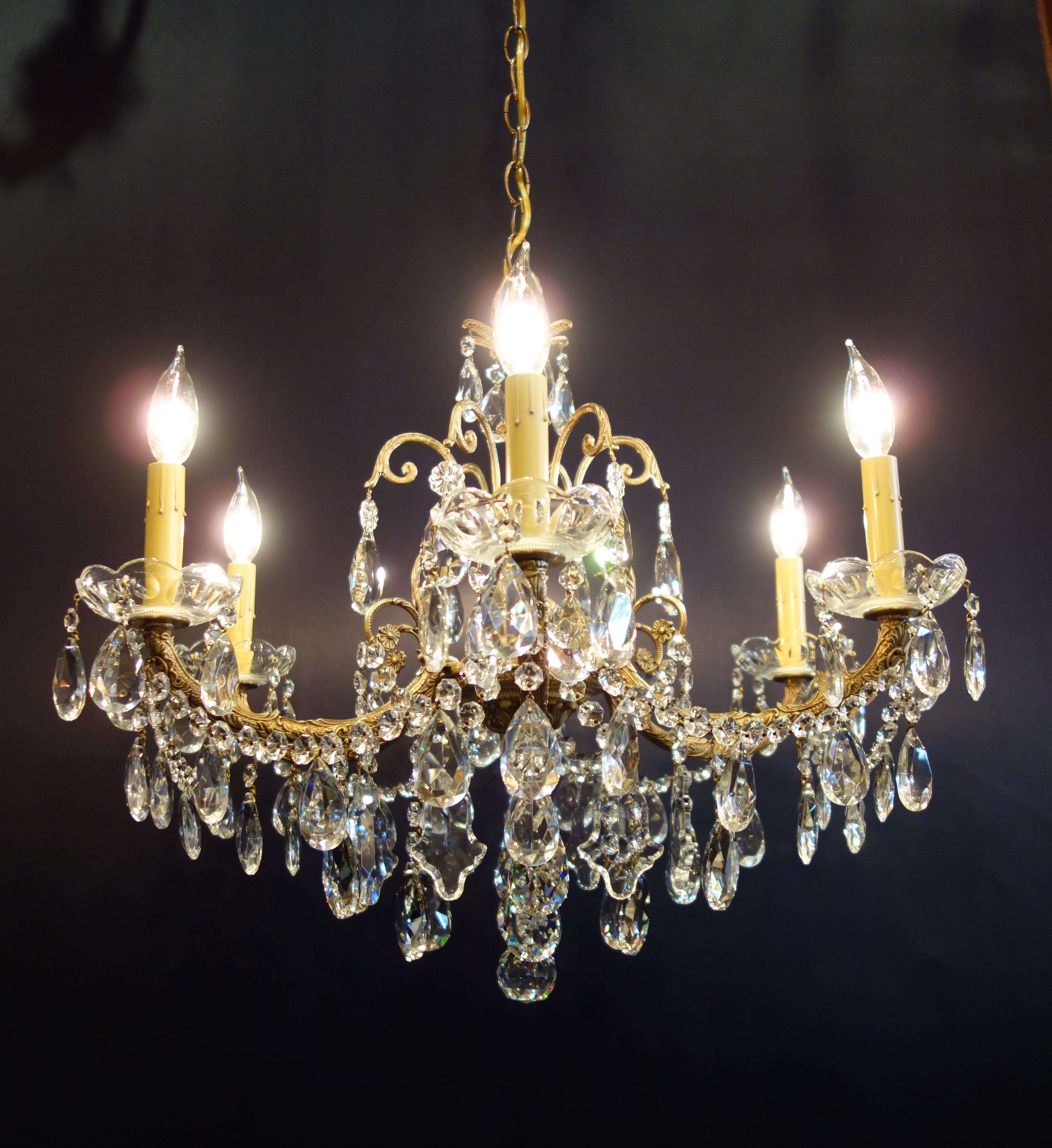 クリスタル付き真鍮シャンデリア　LCH 1261（2）