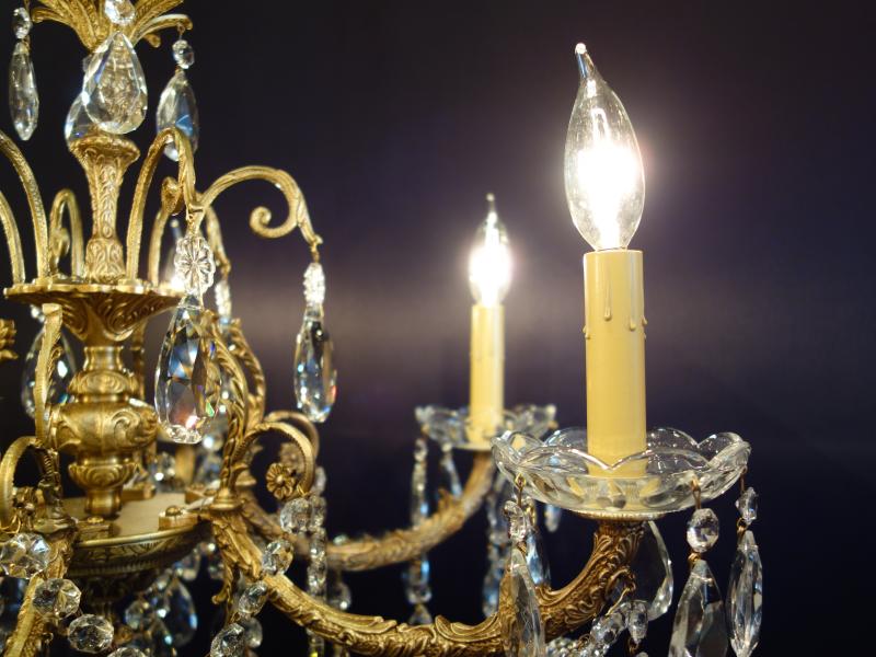 クリスタル付き真鍮シャンデリア　LCH 1261（3）