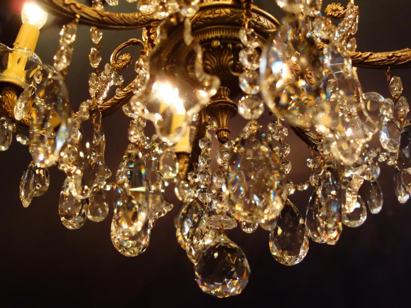 クリスタル付き真鍮シャンデリア　LCH 1261（6）