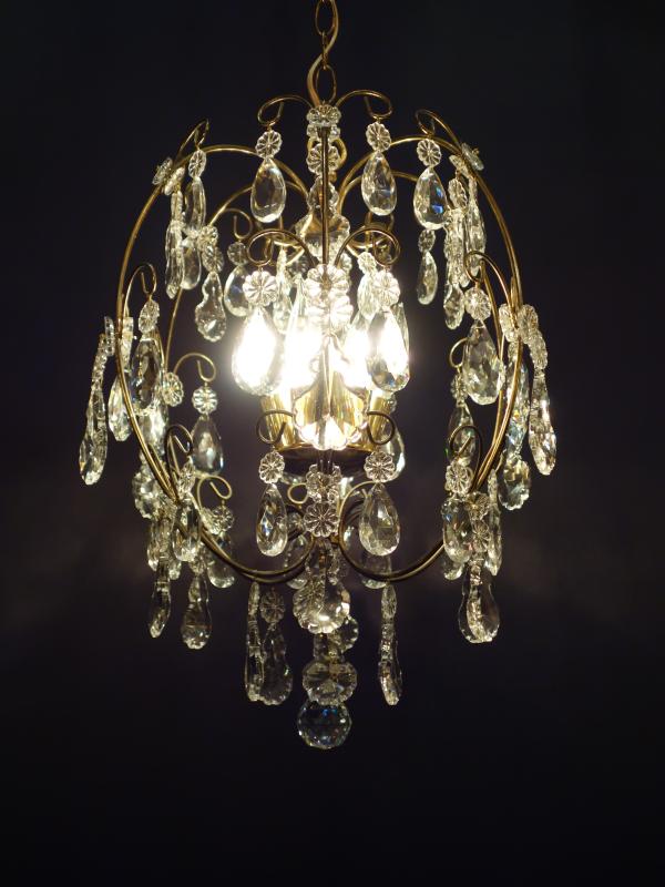 ゴールド系卵型ケージシャンデリア LCH 1263(2)