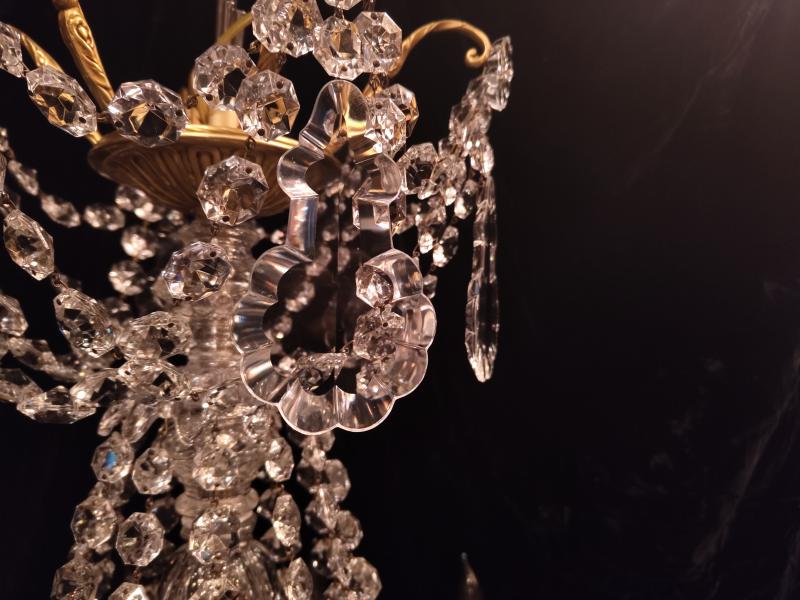 フランス　シャンデリア　大型　クリスタルガラス　レア　BFM 0147（3）