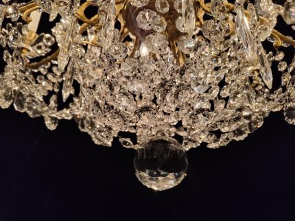 フランス　シャンデリア　大型　クリスタルガラス　レア　BFM 0147（C2）
